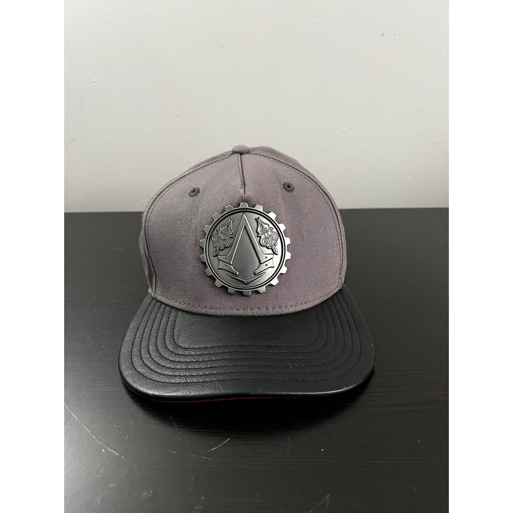 Assassins Creed Syndicate Snapback Hat Grey Black Metal Gear Emblem 2016 Ubisoft